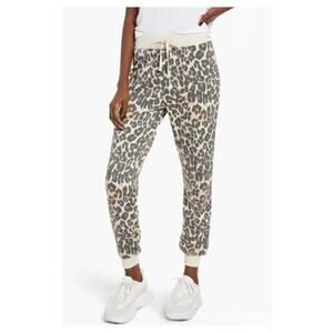 BP Nordstrom Women's Junior Fleece Lined Leopard Jogger Pants Sweatpants